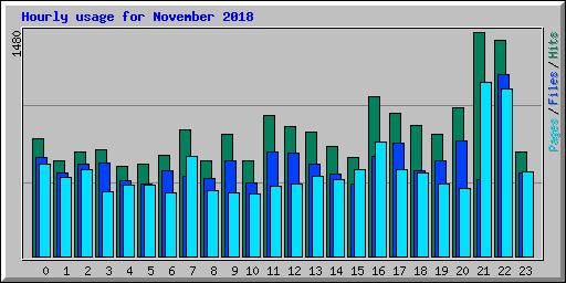 Hourly usage for November 2018