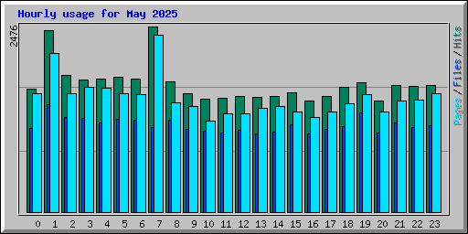 Hourly usage for May 2025