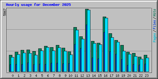 Hourly usage for December 2025