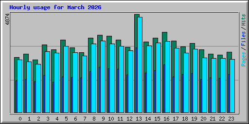 Hourly usage for March 2026