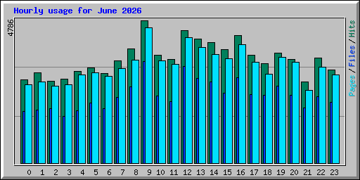 Hourly usage for June 2026
