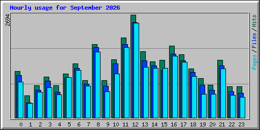 Hourly usage for September 2026